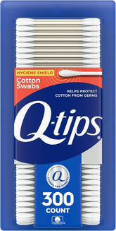 Q-tips Antimicrobial Cotton Swabs Cotton Buds for Cleaning Antimicrobial Treated to Help Keep Swabs Fresher 300 Count