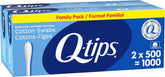 Q-tips Cotton Swabs 500 Count (Pack of 12)