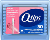 Q-Tips Cotton Swabs, Precision Tips, Travel Size Toiletries for Beauty and Home, 100% Cotton, 30 Count