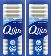 Q-tips Cotton Swabs for Hygiene and Beauty Care Original Cotton Swab Made with 100% Cotton 625 Count, (Pack of 2)