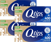 Q-tips Cotton Swabs Organic Swab Ultimate Home and Beauty Tool Made from Organic Cotton, 400 Count (4 Pack) 1600 total swabs