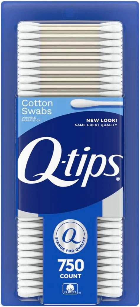 Q-tips COTTON SWABS, 750 ct