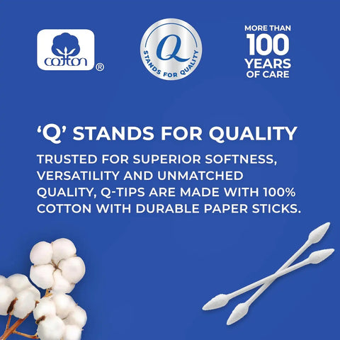Q-tips Cotton Swabs Precision Tips, Travel Size Toiletries for Beauty and Home, 100% Cotton, 30 Count (Pack of 2)