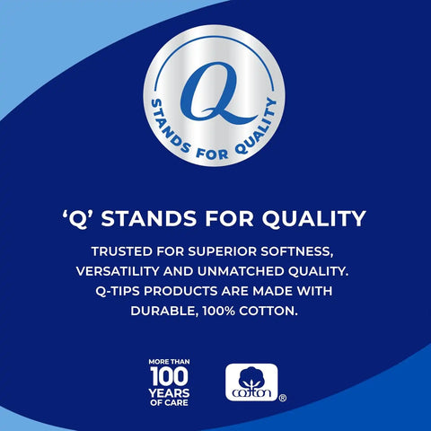 Q-Tips Premium Cotton Rounds for Face, 100% Cotton, Soft Lint Free Makeup Remover Pads, Cleansing Face Pads for Toner, Nail Polish Remover, Skin Care and Beauty Use, 80 Count Per Pack, 6 Pack