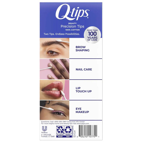 Q-tips Precision Tips Cotton Swabs 170 Count 2 Pack, Makeup Tools, Beauty, Personal Care and Household Essentials